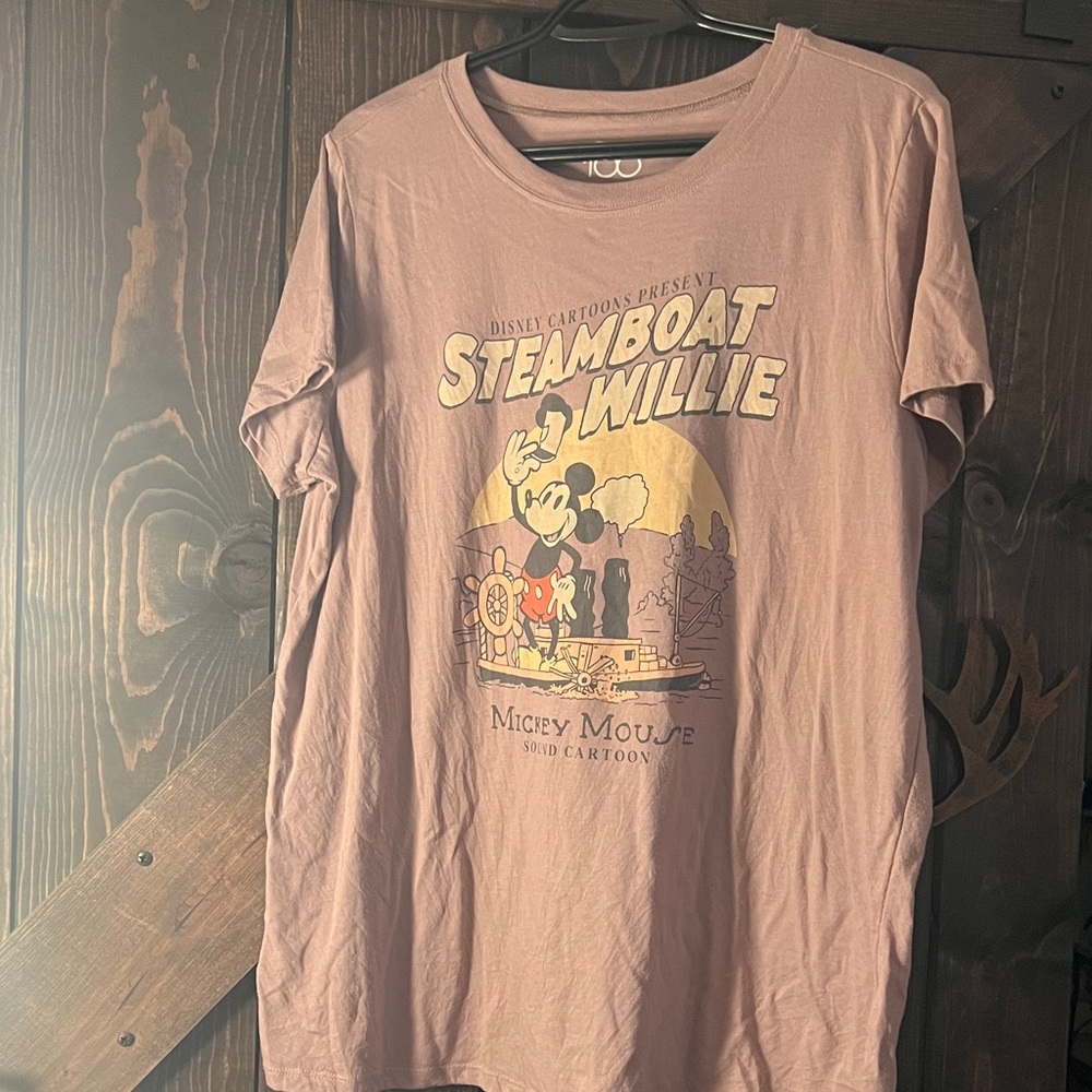 Disney Steamboat Willie Graphic Tee - Tan